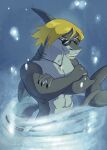 absurd_res anthro blondie fish hi_res invalid_tag male marine mort3l muscular shark solo surfer