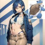  ai-generated blastoise bras humanization nintendo non-web_source pokemon pokemon_(creature) tagme 