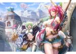  :3 aircraft alty_(ragnarok_online) animal_ears apron armor axe back_bow bell belt belt_buckle bikini bikini_top_only black_belt black_thighhighs blue_dress blue_gloves blue_shorts blue_sky blush boobplate bow breasts brown_belt brown_cape brown_dress brown_skirt buckle building bun_cover cape cleavage clipboard cloud commentary cowboy_shot cross day dirigible double_bun dress elbow_gloves english_commentary fingerless_gloves fox_ears foxglove gauntlets gloves green_hair grin hair_bell hair_bun hair_ornament hair_ribbon heart heart_hair_ornament high_ponytail high_priest_(ragnarok_online) holding holding_axe holding_clipboard jingle_bell juliet_sleeves kafra_uniform large_breasts leg_armor long_hair long_sleeves looking_at_viewer maid_headdress medium_bangs metaling midriff navel outdoors paladin_(ragnarok_online) pauldrons pink_eyes pink_hair pouch puffy_sleeves ragnarok_online red_ribbon ribbon sanonoreku_rlo short_hair short_shorts shorts shoulder_armor skirt sky slime_(creature) smile star_(symbol) swimsuit thighhighs torn_clothes torn_shorts underboob vambraces waist_cape white_apron white_bikini white_bow white_hair whitesmith_(ragnarok_online) yellow_eyes 