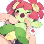  1:1 absurd_res ambiguous_penetration bellossom blush bodily_fluids cum cum_inside duo erection female generation_2_pokemon genital_fluids genitals green_body heart_symbol hi_res human humanoid male male/female mammal nintendo one_eye_closed open_mouth penetration penile penile_penetration penis pokemon pokemon_(species) sex youjomodoki 