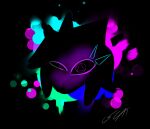  anthro female glowing glowing_eyes l.s.cat looking_at_viewer neon paint solo spray_paint unknown_species 