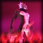  3d_(artwork) abs anthro balls big_penis burning_wolf_(fortnite) canid canine canis digital_media_(artwork) epic_games erection fire fortnite genitals glowing glowing_eyes male mammal mask muscular muscular_male nude pecs penis scarf sky_chaser solo source_filmmaker_(artwork) wolf 