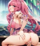  1girl ai-generated artist_request ass breasts censored indie_virtual_youtuber long_hair looking_at_viewer looking_back medium_breasts mosaic_censoring non-web_source olivia_monroe pink_eyes pink_hair ponytail sex sideboob smile solo source_request vaginal virtual_youtuber 
