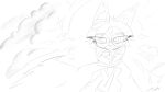 anthro cloak clothing explosion eyewear female glasses hi_res l.s.cat shiba_(l.s.cat) smoke solo unknown_species