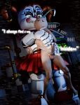 2024 3d_(artwork) absurd_res anal animatronic big_dom_small_sub circus_baby_(fnaf) dialogue digital_media_(artwork) dominant dominant_female duo english_text faceless_character faceless_male facial_markings female five_nights_at_freddy&#039;s green_eyes hair head_markings hi_res holding_up human humanoid jordevoir_(artist) machine male male/female mammal markings red_hair robot robotic_tentacles scottgames size_difference stroking_penis submissive submissive_male teasing tentacles text white_body
