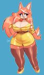  absurd_res anthro big_breasts breast_squish breasts canid canine canis cleavage clothed clothing conductor&#039;s_wife_(sonic) domestic_dog ear_piercing ear_ring eyewear female footwear glasses hi_res high_heels huge_breasts jamoart kerchief legwear mammal neckerchief piercing ring_piercing secretary sega solo sonic_the_hedgehog_(series) squish standing stockings the_murder_of_sonic_the_hedgehog thick_thighs thigh_squish wide_hips 
