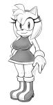  amy_rose big_breasts boots breasts clothed clothing excito footwear gloves handwear looking_at_viewer sega sketch smile sonic_the_hedgehog_(series) 