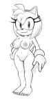  amy_rose areola barefoot big_areola big_breasts breasts clothing excito feet genitals gloves handwear looking_at_viewer pussy sega sketch smile sonic_the_hedgehog_(series) 