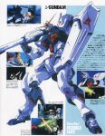  1980s_(style) amuro_ray anaheim_electronics anime_screenshot battle bazooka_(gundam) beam_rifle beam_saber chan_agi char&#039;s_counterattack crossed_swords damaged emblem energy_beam energy_gun english_commentary firing funnels_(gundam) gundam highres magazine_scan mecha mixed-language_text mobile_suit newtype nu_gundam official_art oobari_masami pilot_suit promotional_art retro_artstyle robot roundel sazabi scan science_fiction shield spacesuit sparks sword v-fin weapon 
