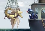  28gooddays adagio_dazzle_(eg) bat_pony boat clothed clothing equestria_girls equid eye_contact female feral fish flower hi_res looking_at_another male male/female mammal marine my_little_pony net plant rose_(flower) vehicle water watercraft 