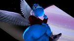  16:9 2023 3d_(artwork) 4_fingers abstract_background aidenz anthro blue_body blue_eyes blue_scales bottom_heavy bottomless bottomless_anthro bottomless_male clothed clothing cyan_yoshi cyrus_(cyrusthelewdshi) digital_media_(artwork) eyewear feathered_wings feathers fingers footwear glasses hi_res huge_hips huge_thighs looking_at_viewer male mario_bros multicolored_body multicolored_scales nintendo reptile scales scalie shoes sneakers solo source_filmmaker_(artwork) thick_thighs two_tone_body two_tone_scales white_body white_scales wide_hips widescreen winged_yoshi wings yoshi 