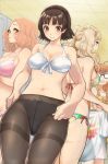  bikini bra cleavage kurosususu niijima_makoto okumura_haru pantsu pantyhose persona_5 sakura_futaba swimsuits takamaki_anne 