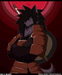  animal_humanoid armor body_armor canid canid_humanoid canine canine_humanoid canis clothing crossed_arms droll3 gloves hair handwear hi_res humanoid japanese_armor madara_uchiha male mammal mammal_humanoid naruto red_moon red_sky rinnegan sky solo spiky_hair wolf wolf_humanoid 