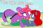 absurd_res ariel_(disney) aroused badumsquish beach blue_body blush clenched_teeth clothed clothing cosplay costume crossdressing crossplay dirty_talk disney eye_contact eyeshadow fan_character fangs female female_on_top fish fish_tail flirting freckles friendship_is_magic gender_confusion hair hasbro hi_res implied_oviposition interspecies looking_at_another lying makeup marine mermaid_tail merpony my_little_pony nerie_(oc) on_back on_top outside purple_body purple_eyes red_hair sand scared scaroused seahorse sexual_harassment star_tracker_(mlp) syngnathid syngnathiform teeth the_little_mermaid the_little_mermaid_(1989) thirsty