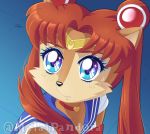  2020 anthro archie_comics black_nose blue_eyes brown_hair chipmunk clothed clothing cosplay crossover crossover_cosplay eyelashes female ground_squirrel hair long_hair mammal metalpandora rodent sailor_moon_(character) sailor_moon_(series) sailor_moon_redraw_challenge sailor_sally sally_acorn sciurid solo sonic_the_hedgehog_(archie) sonic_the_hedgehog_(comics) sonic_the_hedgehog_(series) watermark 