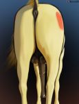  2020 animal_genitalia animal_penis anus backsack balls braeburn_(mlp) conditional_dnp cutie_mark dock earth_pony equid equine equine_penis faceless_male feral friendship_is_magic genitals hi_res horse male mammal mercurial64 my_little_pony penis pony rear_view solo 