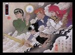  4boys arm_tattoo arm_vines black_fire black_hair blending blue_gakuran brown_hair chien_chih_kang cloud delinquent energy_ball energy_sword finger_gun fire floating_scarf from_side frown gakuran glowing_finger green_gakuran hair_slicked_back hand_on_own_wrist hands_up headband hiei_(yu_yu_hakusho) holding holding_sword holding_weapon index_finger_raised kurama_(yu_yu_hakusho) kuwabara_kazuma long_hair loose_hair_strand male_focus multiple_boys nihonga plant pompadour powering_up red_hair rei_gun sarayashiki_junior_high_school_uniform scarf school_uniform short_hair spiked_hair sword tattoo teeth urameshi_yusuke vines weapon white_headband white_scarf yu_yu_hakusho 