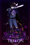  absurd_res anthro boots cat_costume clothing costume domestic_cat felid feline felis footwear gloves handwear hi_res magic magic_user mammal mask melee_weapon sparkles star suit sword trevhart weapon 