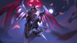  animal_focus bird commentary corviknight glowing glowing_eyes matwvv moon night no_humans outdoors pokemon pokemon_(creature) sky solo 