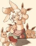  &gt;_&lt; 3_toes :3 ^_^ ambiguous_gender anthro baggy_clothing baggy_pants bite brown_body brown_fur carrying clothed clothing dipstick_tail eevee eyes_closed feral fluffy fur group hair happy head_tuft hi_res kemono lagomorph larger_anthro leporid long_ears looking_at_another made_in_abyss mammal midriff monotone_hair multicolored_body multicolored_fur multicolored_tail nanachi narehate neck_tuft nintendo nom nude on_head open_mouth open_smile pawpads paws pok&eacute;mon pok&eacute;mon_(species) rabbit simple_background sitting size_difference sleeping smaller_feral smile tail_nom tan_background tan_body tan_fur toes tongue topless tsukiya_(rajx3523) tuft two_tone_body two_tone_fur video_games white_hair yellow_eyes 