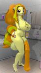  3d_(artwork) 9:16 absurd_res adagio_dazzle_(eg) animal_genitalia animal_penis anthro areola balls bathroom big_breasts big_penis bodily_fluids breasts casual_nudity colored_nails covering covering_breasts covering_self cutie_mark digital_media_(artwork) ear_piercing equestria_girls equid equine equine_penis feet flaccid genitals gynomorph hand_on_breast hi_res horse huge_breasts humanoid_feet intersex looking_at_viewer mammal medial_ring my_little_pony nails navel nipples nude penis piercing pony purple_eyes solo source_filmmaker steam sweat sweaty_balls sweaty_penis unnero1 