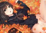  autumn leaves mikagemaru_(mikage000) original school_uniform uncensored vibrator 