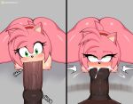 absurd_res amy_rose animal_genitalia animal_penis anthro areola big_breasts big_penis blush bodily_fluids breasts butt cum cum_in_mouth cum_inside duo english_text equine_genitalia equine_penis erection eulipotyphlan fellatio female genital_fluids genitals green_eyes hair hedgehog hi_res huge_penis male male/female mammal nipples notkadraw nude onomatopoeia oral penile penis pink_areola pink_body pink_hair pink_nipples sega sex sonic_the_hedgehog_(series) sound_effects text