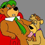  balls bear boo_boo duo fellatio gay hanna&#8211;barbera male mammal oral oral_sex penis sex unknown_artist yogi_bear 