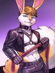 alexa_neon bdsm clothing collar furry harness hi_res invalid_tag lagomorph leather leather_clothing leporid mammal rabbit rope seductive