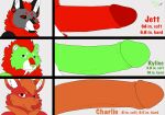  anthro ball_tuft balls big_penis black_sclera canid canine canis charlie_lavine_(neon_lion) chart circle_eyebrows comparing comparing_penis erection extinct eyebrows fangs felid feline fur genitals green_body green_eyes green_fur green_penis group hair hi_res hybrid inner_ear_fluff jett_thatcher_(neon_lion) kangaroo lion looking_at_viewer lynx macropod mammal mane markings marsupial measurements measuring measuring_penis neon_lion orange_body orange_fur orange_penis pantherine penis penis_chart penis_size_comparison penis_size_difference prehistoric_species pubes red_body red_eyes red_fur red_hair red_mane red_markings red_nose red_penis ryliee_altinay_(neon_lion) saber-toothed_tiger sabertooth_(anatomy) shaded simple_background simple_shading teeth text trio tuft white_balls wolf 