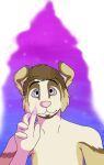 2015 alpha_channel anthro bird_dog blue_(bluekyokitty) bluekyokitty brown_body brown_fur brown_hair bust_portrait button_ears canid canine canis cel_shading chow_chow digital_drawing_(artwork) digital_media_(artwork) domestic_dog eyebrows facial_hair floppy_ears fur golden_retriever gradient_eyes hair humanoid_hands hunting_dog looking_at_viewer magic male mammal mixed_breed nude pink_nose portrait retriever sebdoggo shaded sideburns simple_background solo spitz stubble trans_(lore) trans_man_(lore) white_body white_fur yellow_body yellow_fur