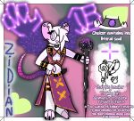anthro belt chest_tuft choker clothing ear_piercing empty_eyes floating_hands gem girly jestholly jewelry magic male mammal murid murine nails necklace piercing purple_eyes rat rodent solo staff tuft zidian_(jestholly)