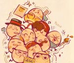  >_< ^_^ animate_object backwards_hat beanie bobby_(quackity_smp) brown_hair character_name chayanne closed_eyes commentary crack creature dapper_(quackity_smp) diamond_(gemstone) duck_innertube egg english_commentary everyone facial_hair gegg glasses googly_eyes hat highres holding holding_paintbrush juanaflippa leonarda_(quackity_smp) minecraft_youtube mustache no_humans open_mouth overalls paintbrush peeco_0 propeller_hat quackity quackity_smp ramon_(quackity_smp) red_hat red_ribbon ribbon sword tallulah_(old_design)_(quackity_smp) tallulah_(quackity_smp) tilin top_hat trump_(quackity_smp) weapon 