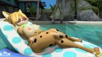  16:9 3d_(artwork) 4k absurd_res anthro beach big_breasts big_butt breasts butt cheetah clothing curves digital_media_(artwork) fan_character felid feline female floaty fur green_eyes hi_res honki honki_jonstone honkicat jonstone mammal orange_body orange_fur paradise seaside second_life solo sonic_the_hedgehog_(series) swimwear widescreen yellow_body yellow_fur 