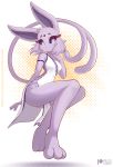  3_toes anthro armband barefoot clothing dress eeveelution espeon female forehead_gem forked_tail looking_at_viewer nintendo pok&eacute;mon pok&eacute;mon_(species) pose rilex_lenov solo toes video_games 