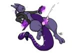  alan_blutmond anthro bodily_fluids clothing collar cum genital_fluids gloves handwear hoodie knot lapatte legendary_pok&eacute;mon male masturbation mega_stone mewtwo nintendo pok&eacute;mon pok&eacute;mon_(species) solo topwear video_games 