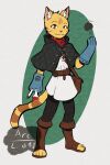 agata_(arc_rose) alchemist anthro arc_rose bomb cape clothed clothing domestic_cat explosives felid feline felis female flask footwear gloves handwear hi_res mammal rogue solo toeless_footwear whiskers