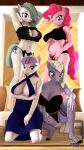  3d_(artwork) 9:16 anthro anthrofied anthroponiessfm big_breasts bra breasts cat_lingerie cleavage clothed clothing crouching digital_media_(artwork) dress equid equine female friendship_is_magic hi_res horse kneeling legwear limestone_pie_(mlp) lingerie mammal marble_pie_(mlp) maud_pie_(mlp) my_little_pony panties pinkie_pie_(mlp) pony sibling sister sisters thigh_highs underwear 