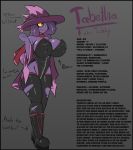  absurd_res anthro black_border boots border breasts cleavage clothed clothing english_text female footwear freckles hi_res legwear mismagius model_sheet nintendo one_eye_obstructed one_piece_suit pok&eacute;mon pok&eacute;mon_(species) quin-nsfw solo stockings tabetha_(quin-nsfw) text torn_clothing torn_legwear torn_stockings video_games 