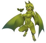  4_toes anthro anthrofied big_breasts black_nose breasts chiropteran claws crotch_tuft digitigrade fangs female fluffy fur green_body green_fur green_hair hair hi_res inner_ear_fluff kemono looking_at_viewer mammal membrane_(anatomy) membranous_wings monotone_body monotone_fur monotone_hair naturally_censored navel neck_tuft nipple_tuft nude nyong_nyong open_mouth open_smile pteropodid realistic_wings short_hair simple_background smile solo standing terraria toe_claws toes tongue tongue_out tuft white_background wings yellow_eyes 