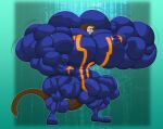  2025 abs anthro ball_bulge biceps big_muscles big_pecs brown_body brown_fur brown_tail bulge clothed clothing detailed_bulge disney duke_weaselton flexing fur genital_outline grin grinning_at_viewer hi_res huge_muscles hyper hyper_muscles least_weasel male mammal multicolored_body muscular muscular_anthro muscular_male mustelid musteline pecs penis_outline simple_background skintight_suit smile solo solo_focus standing tail tan_body tan_fur teal_background true_musteline two_tone_body unknownwolf weasel zootopia 