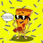  balls cartoon_network eyewear food food_creature genitals haven_(artist) looking_at_viewer male meat nude penis pizza pizza_steve sausage smile solo sunglasses text uncle_grandpa where_is_your_god_now 