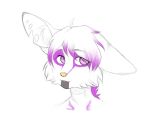  anthro canid canine colored_sketch digital_drawing_(artwork) digital_media_(artwork) eyebrows fluffy fluffy_hair fox fur hair iijackie3678ii inner_ear_fluff male mammal open_mouth pink_eyes short_hair sketch smile solo spots spotted_body spotted_fur tuft yellow_nose 