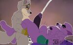 anal anal_penetration anthro anthro_dominating_human anthro_on_anthro anthro_penetrated anthro_penetrating anthro_penetrating_anthro back_muscles bernard_(ok_k.o.!_lbh) big_penis blackbear blush bodily_fluids boxing_gloves butt canid canine canis cartoon_network clothing cum cum_in_ass cum_inside cum_on_face cum_on_self cum_overflow dale_donovan_(friends_vs_friends) duo erection eyewear friends_vs_friends fur genital_fluids genitals grey_body grey_fur handwear human human_on_anthro interspecies male male/male male_dominating_male male_penetrated male_penetrating male_penetrating_male mammal mature_male muscular muscular_anthro muscular_male mythological_canine mythological_creature mythology nipples ok_k.o.!_let&#039;s_be_heroes penetration penile penile_penetration penis penis_in_ass purple_body purple_fur sex sunglasses sweat underwear vein veiny_penis werecanid werecanine werecreature werewolf wolf