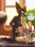absurd_res anthro balls big_breasts bodily_fluids breasts butt canid canine cum cum_on_face digital_media_(artwork) duo ejaculation erection feet felicity_(rohzin) female foot_fetish foot_play footjob fox fur genital_fluids genitals hi_res lagomorph leon_(rohzin) leporid link6432 male male/female mammal nipples original_character penile penis rabbit sex simple_background smile tail text toes