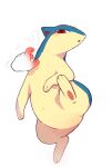 2025 3_toes 4chan_anon 5_fingers ambiguous_gender bent_legs blue_body blue_fur blush bodily_fluids burn colored digital_media_(artwork) disembodied_hand duo emanata featureless_crotch feet feral fingers front_view fur generation_2_pokemon hi_res hindpaw looking_at_hand lying motion_lines multicolored_body multicolored_fur nintendo noseless on_back on_model open_mouth paws pokemon pokemon_(species) pupils quadruped quilava red_eyes red_inner_ear shaded shadow simple_background snout solo_focus sweat sweat_emanata sweatdrop tan_body tan_fur toes two_tone_body two_tone_fur unknown_artist white_background white_body white_sclera white_skin