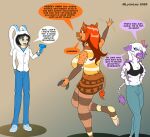  anthro arm_warmers armwear blue_clothing blue_eyes blue_footwear blue_shoes bottomwear cellphone clothing denim denim_bottomwear denim_clothing diamond_(kadath) electronics equid equine female footwear fur giraffe giraffid group hair human jacket jeans lyonley male mammal markings orange_body orange_eyes orange_fur orange_hair pants phone purple_markings puzzle_(kadath) shirt_top shoes topwear white_body white_clothing white_fur white_jacket white_topwear zebra 