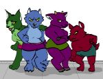  2019 alpha_channel anthro biped blue_body blue_fur bottomwear bovid breasts canid canine canis caprine clothing courteney_rodriguez crossed_arms digital_media_(artwork) felid feline female fur goat green_body green_fur group hand_on_hip hand_on_shoulder hi_res horn hyaenid leaning leaning_forward lynx mammal open_mouth pants pose ppkp_(game) purple_body purple_fur red_body red_fur simple_background smile standing video_games wolf yellow_eyes 