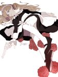  artist_name blonde_hair flower gun hair_ornament handgun long_hair looking_at_viewer maid original pantyhose rahwia revolver rose signature weapon white_legwear 