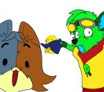 adventure_time anthro big_penis cartoon_network cate_meowdy domestic_cat felid feline felis female female/female genitals gesture group hand_gesture hi_res human humanoid jake_the_dog jaking_it limesicle_sherbert looking_at_viewer male male/male mammal masturbation meme meme_face meme_pose penis pointing pointing_at_another trio